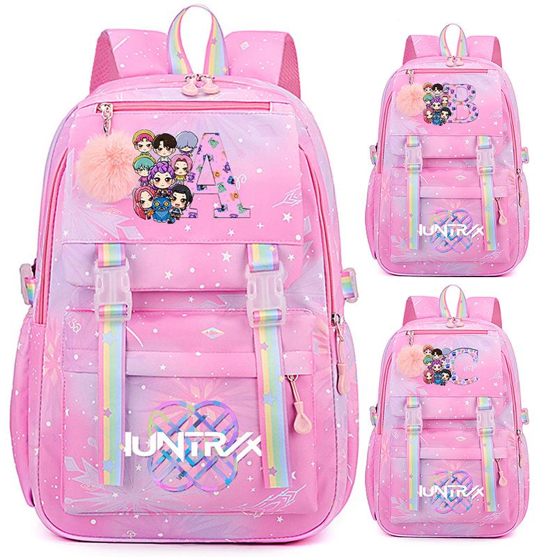 26 English Letter K-Pop Demon Hunters Printed Large Capacity Waterproof Backpack Teenger Student Girl Boy Schoolbag Bookbag waterproof Travel Bag