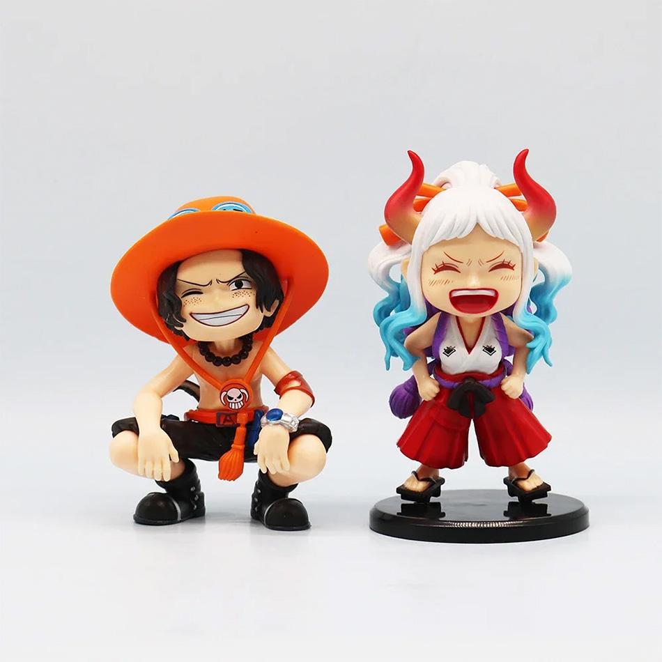 New One Piece Luffy Solon Sanji Ace Yamato Q-version cartoon anime game character figurine children's birthday collection toys