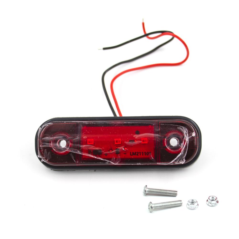 HAKITO 8x/10x 12V 24V 3 Car External LED Side Marker light Warning Light Turn Signal Brake Trailer Truck Lamp Clearance light