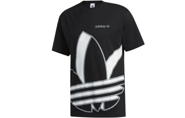 Adidas Originals T Shirts Men s Black Crew Neck Moderate Straight Fit GH9489 S