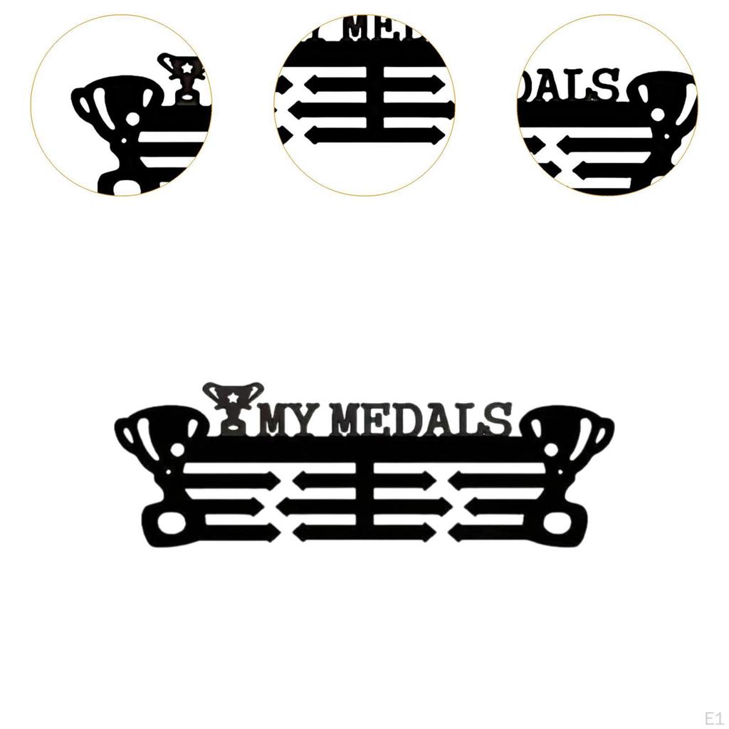 Medal Hanger Display Rack Wall Mounted Multipurpose Medals Organizer Metal Awards for Medalist