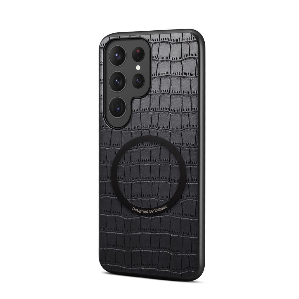 Samsung S25 Edge Crocodile Pattern A05 Magnetic Leather Phone Case S24 FE 23
