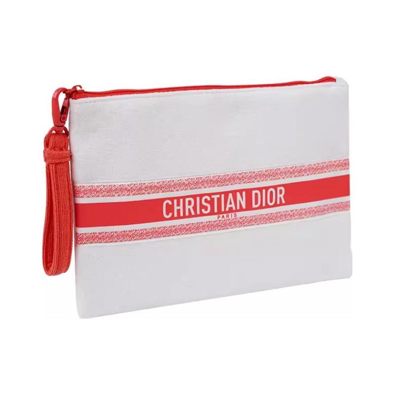 DIOR velvet cosmetic bag portable белый