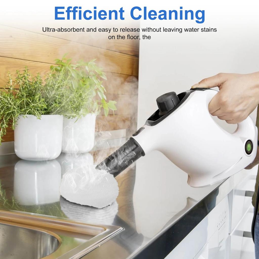 16 Stück Dampfmopp Ersatzpads, Dampfreiniger Mikrofaserlappen, Kleine Dampfmoppbezüge, Dampfschrubb Reinigungszubehör