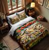 1949 Wacky Drivers Comics Book Duvet Cover Set without sheet King Queen Double Full Twin Single Size Bed Linen Set