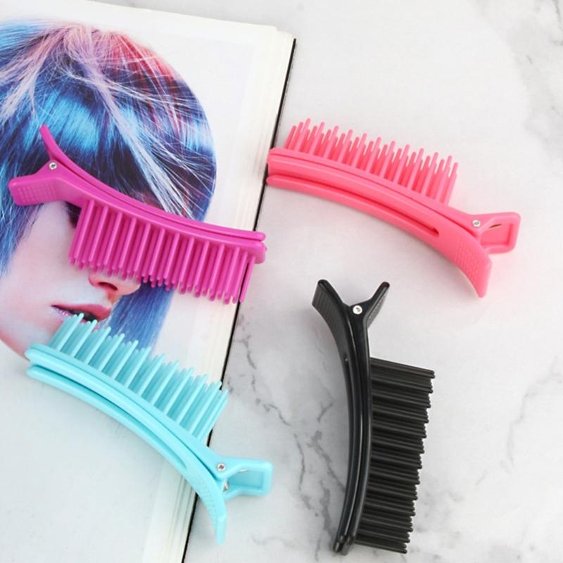 6Pcs Practical Hair Clip for Precise Sectioning Brush Top Design Styling Tools Coloring Cutting DIY Hairstyling Essential