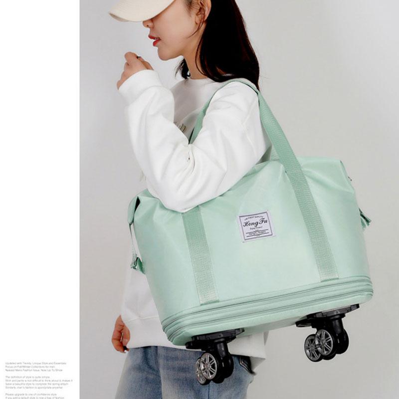 Çıkarılabilir Tekerlekli Seyahat Çantası Genişletilebilir Katlanabilir Çanta Bütçe Dostu Havayolu Dostu Magic Pack