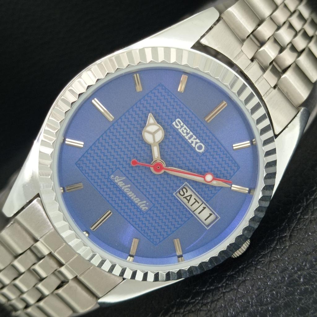 

REFURBISHED SEIKO AUTOMATIC 6309A JAPAN MENS VINTAGE BLUE DIAL WATCH a443140-1