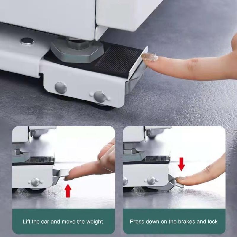 Heavy Duty Extendable Appliance Rollers Easily Move Washing Machines Dryers Refrigerators Mobile Washing Machine Base