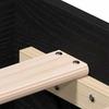 Bed Frame in Black Oak Look 135 x 190 cm Wood Based Material