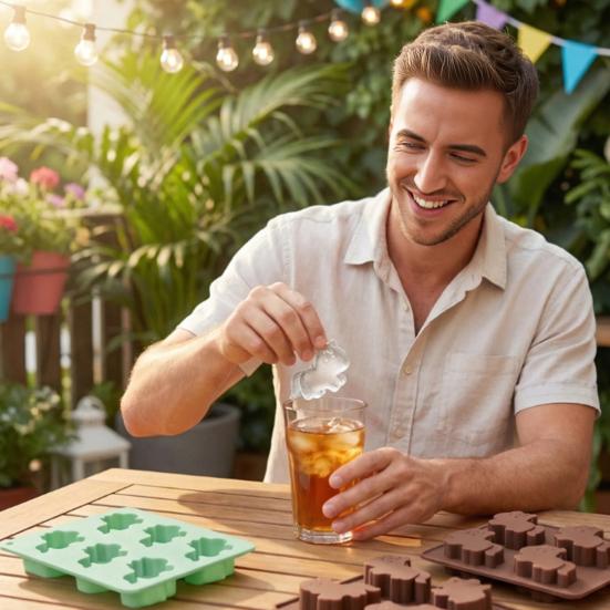 Hästisbitsform Återanvändbar cocktailisbricka Flexibel Livsmedelsgodkänd Silikon 3D-hästform Roliga Dryckestillbehör för Whiskey Kaffe Festdrycker