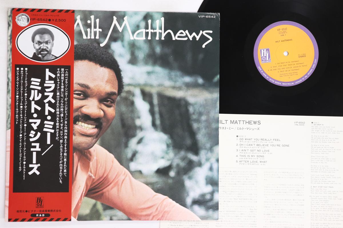 

LP Record MILT MATTHEWS - Milt Matthews VIP6542 H & L 1978 Japan Obi Soul/Funk Used
