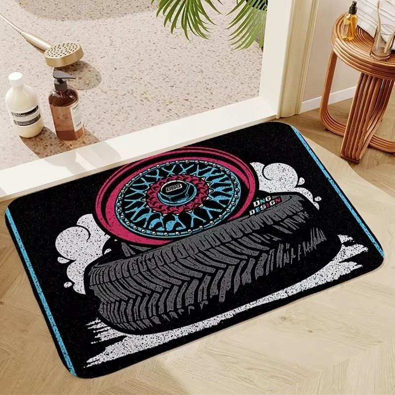 BBS Bath Mats Washable Non-slip Kitchen Mat Balcony Room Rug Carpet Home Foot Bathroom Doormat Entrance House Hallway Decoration
