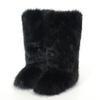 Ladies Winter Faux Fur Raccoon Hairy Boots Snow Boots Shoes