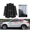 Glossy Black Pillars Post Fit For BMW X6 X6M E71 E72 2008-2014 Window Door Column Center B C Cover Trim PC Sticker