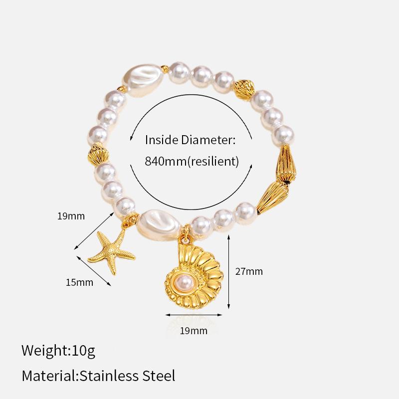 

INS Ocean Style Pearl Bracelet Tarnish Free Luxury Minimalist Exquisite Premium 18K Gold Jewelry 1
