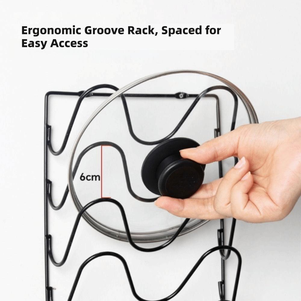 Wall Hanging Pot Lid Storage Rack Multi-Layer Cutting Board Holder  Cabinet