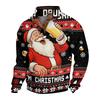 Men's Christmas Novelty Print Long Sleeve Button Placket Pullover Sweatshirt for Winter