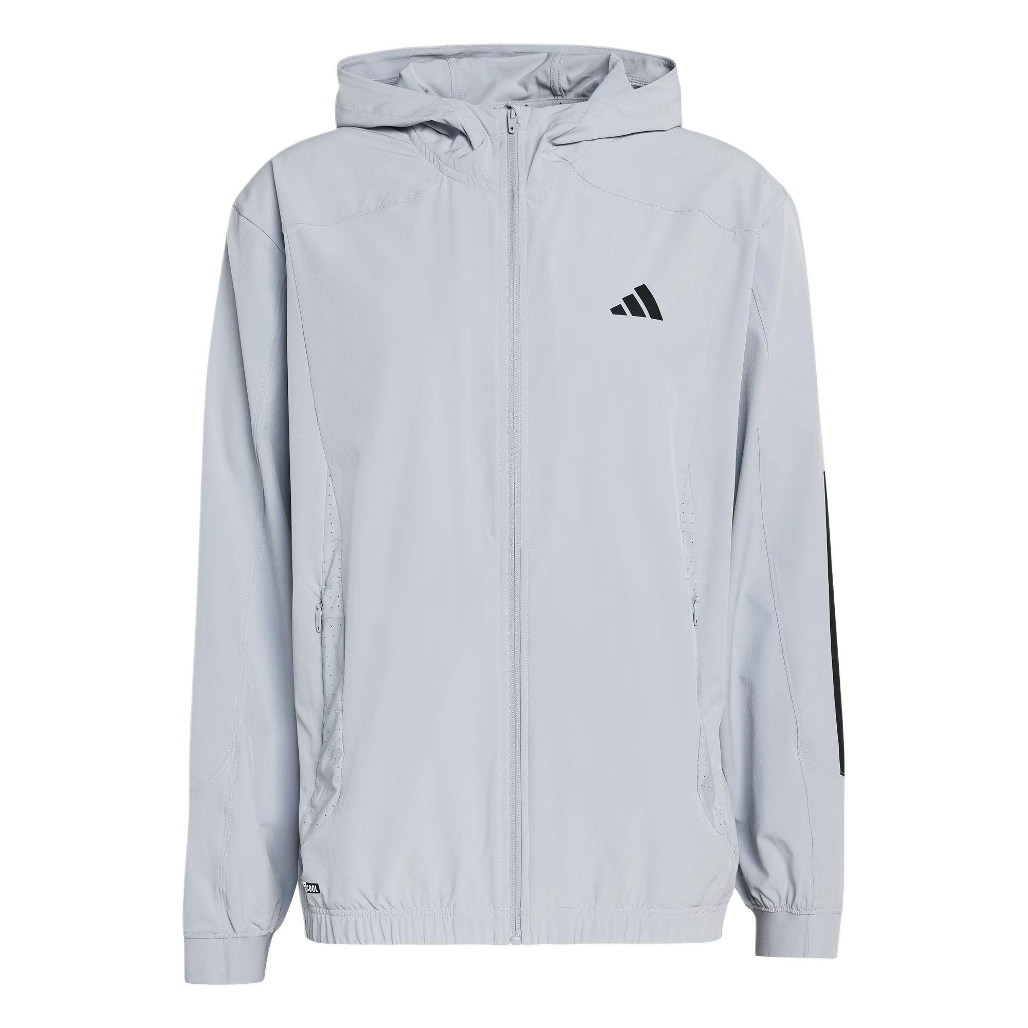 

Adidas Essentials Tech Спортивная Худи с Полосками Быстросохнущая Мужские Топы KQ7482 S