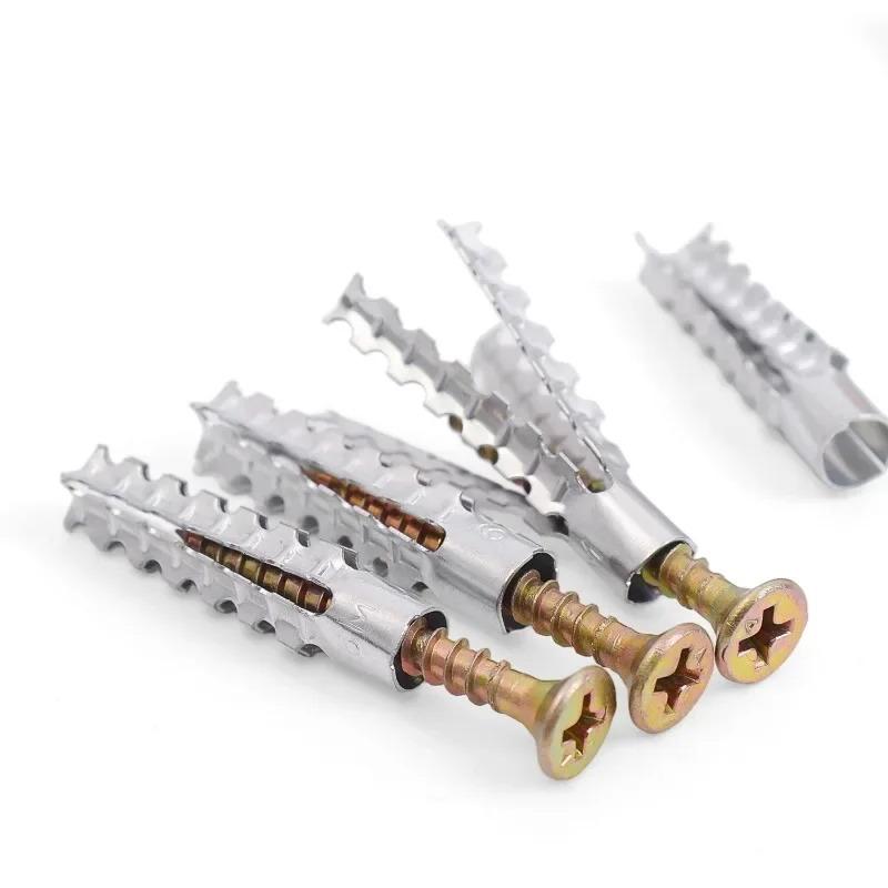 50Pcs 6Mm Expansion Pipe For Hollow Walls Metal Expansion Screws Kit Self Tapping Screws Pipe Drilling Plug Fastener Bolt