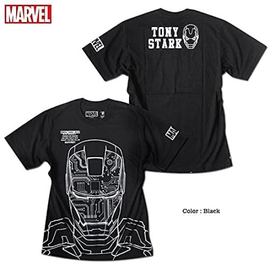 EVERSOUL Short Sleeve Iron Man Marvel Character Tony Stark Metallic American Comic XL Size T-Shirt, Men's [Used]