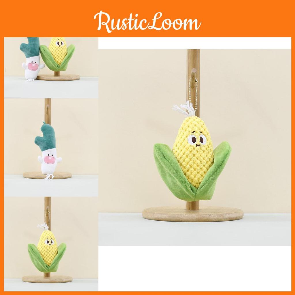 Plush Enchanting Soft Onion And Corn Keychain Cute Vegetable Gift Accessory