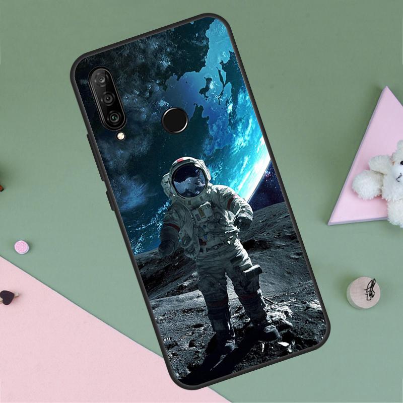 

Space Moon Astronaut For Huawei P20 P40 Lite P60 P30 Pro Nova 5T 9 10 SE 12s 12i 11i Y90 Y70 Y60 Y61 Y72 Y91 Case Huawei Nova Y91