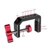 Aluminum Alloy Clamp with 1/4 3/8 Screw Holes for Stable Support of Cameras Lights in Photography Video
