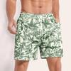 Herrenmode Hawaiian Print Elastische Taille Lässige Yogahose Strandshorts