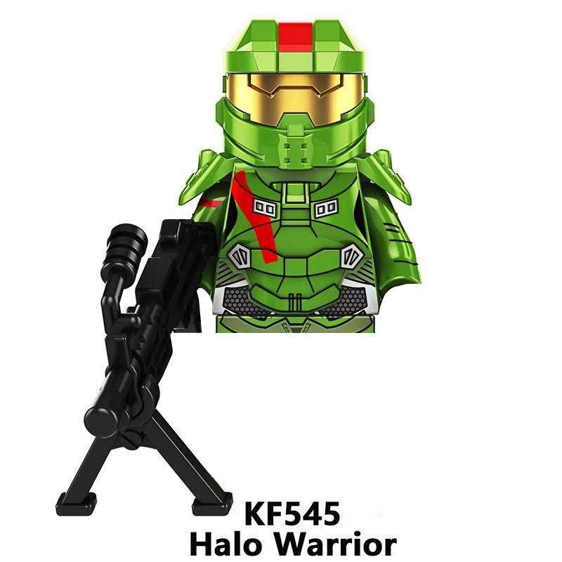Hot movie Game character Halo Warrior building block army soldier children's brick toy assembly DIY block collection gift