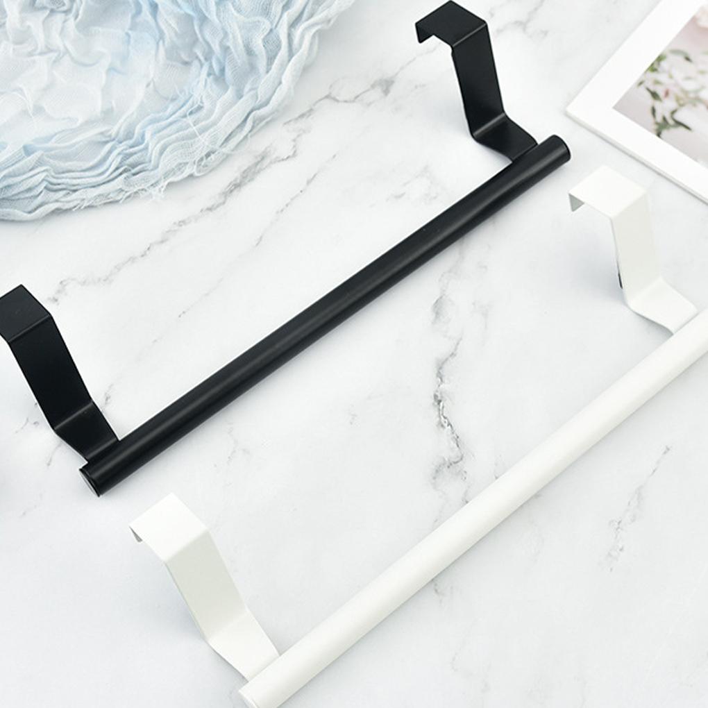 Towel Rack Stand Stainless Steel Cabinet Door Universal Hanging Rod Punch-Free Holder Kitchen Household Bathroom