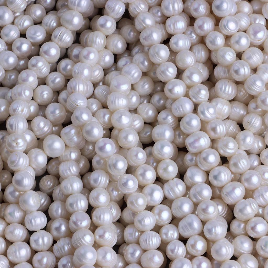 10-11mm Unregelmäßige Nahe-Runde Süßwasserperlen für DIY Schmuckherstellung