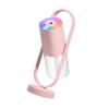 Wireless Humidifier 360 Degree Rotary Fine Mist Low Noise USB Charging with Projector Light for Home Car Office Pink