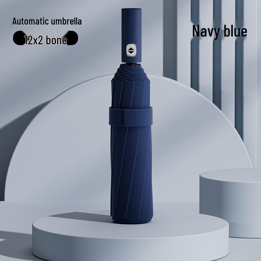 High-End Automatic Folding Sun & Rain Umbrella for Men - Large Size Sunscreen Sunshade