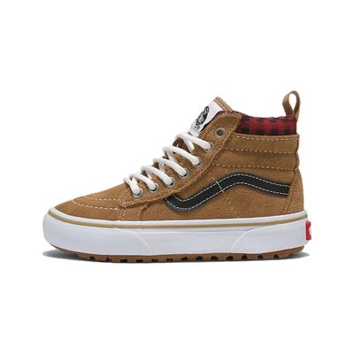 Sk8 Comfortable Versatile Round Toe High Top Kids Skate Shoes Kids Sneakers Brown VN0A5HZ5Y49