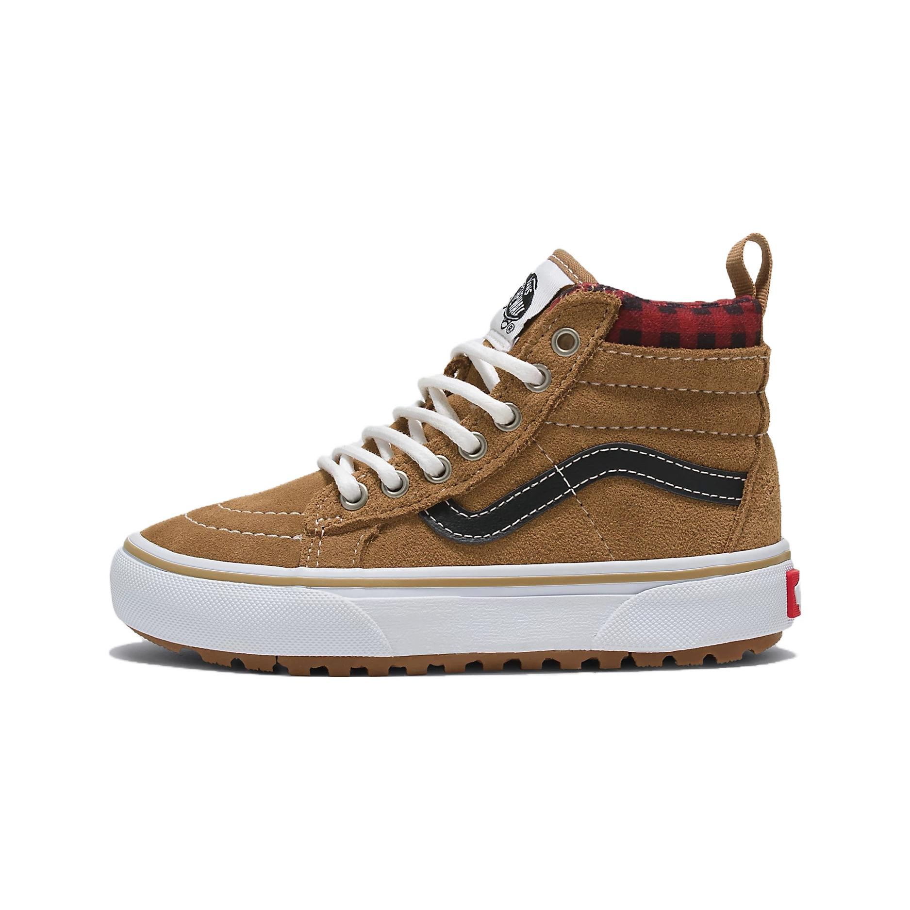 

Vans Sk8 Удобные Универсальные Круглый Носок Высокий Верх Детские Кеды для Скейтбординга Детские Кроссовки Коричневые VN0A5HZ5Y49 33