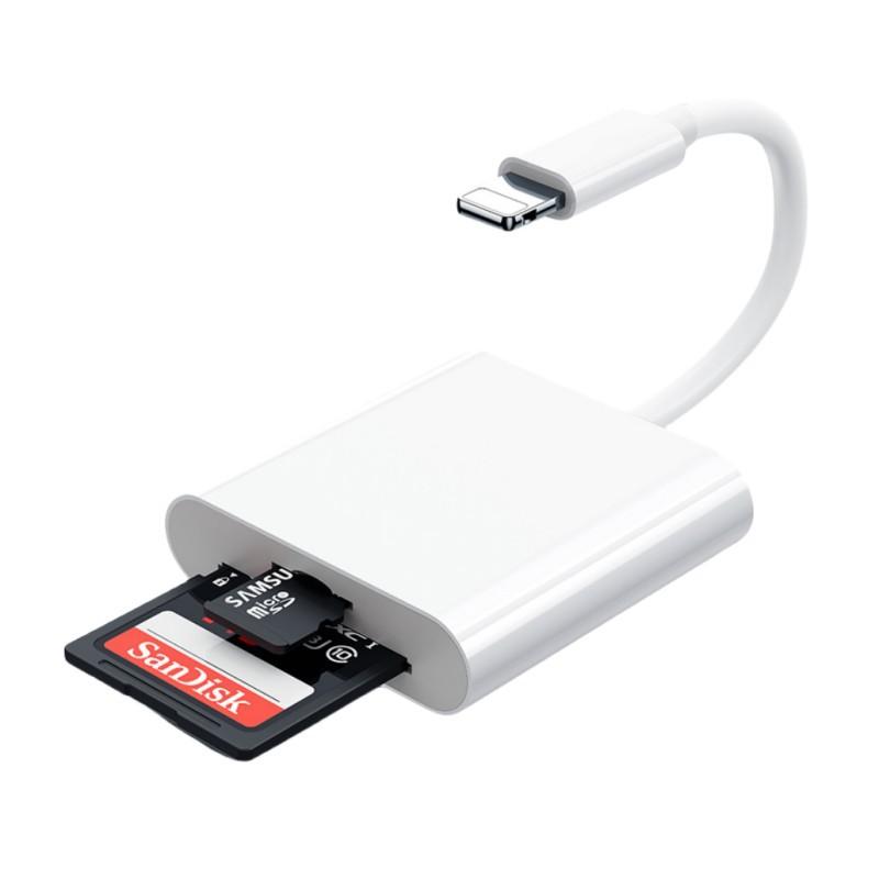 

Sd Card Reader 2 In 1 Usb Lightning To Tf For Apple Iphone 14, 13, 12 Pro Max 3.0