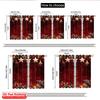 2pcs 2D Flat Printing Merry Christmas Scene Curtains Snowflake Red Christmas Ball Venus Happy New Year Polyester Without