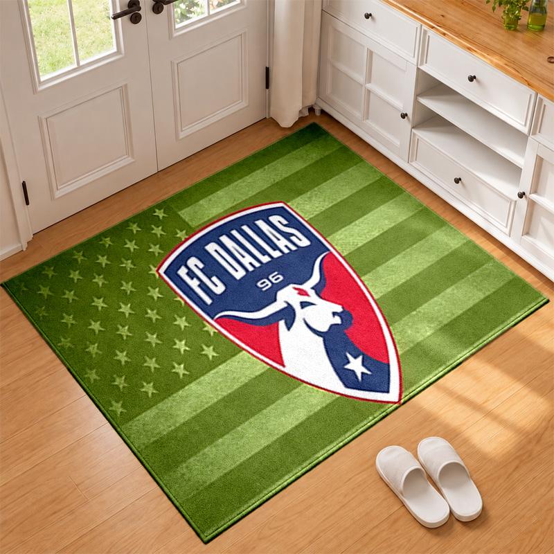 FC Dallas Carpet Door Mat for Living Room or Bedroom Protective Mat Under Chair Office Decoration Christmas Gift Birthday Present