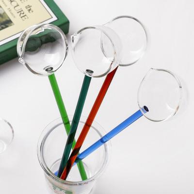 Färgat Glas Hem Kök Färgglada Serviser Rörskedar Kaffeskedar Långskaftad Glassked