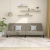 2 Seater Sofa Bed Light Gray Velvet
