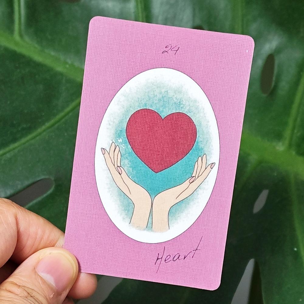 Karty Lenormand Stuha 36 ks Lenormandové karty 9*6cm V štýlovom matnom ružovo-fialovom prevedení s matným povrchom