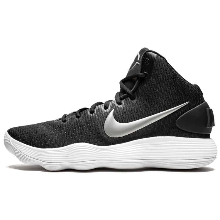 

Nike Hyperdunk 2017 Черные мужские кроссовки Бело-Металлик-Серебристый 897808-001