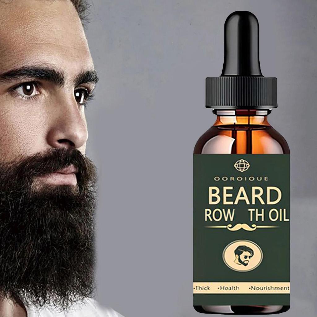 Fast Beard Growth Oil Beard Oil for Men Caffeine Natural Beard Growth Serum Promote Hair Regrowth Professional Brazilian Keratin