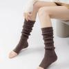 White Foot-Stepping Knitted Socks Cover Spring And Autumn Stacking Socks Y2K Gray Medium-Length Socks With Snow Boots Leg Cover