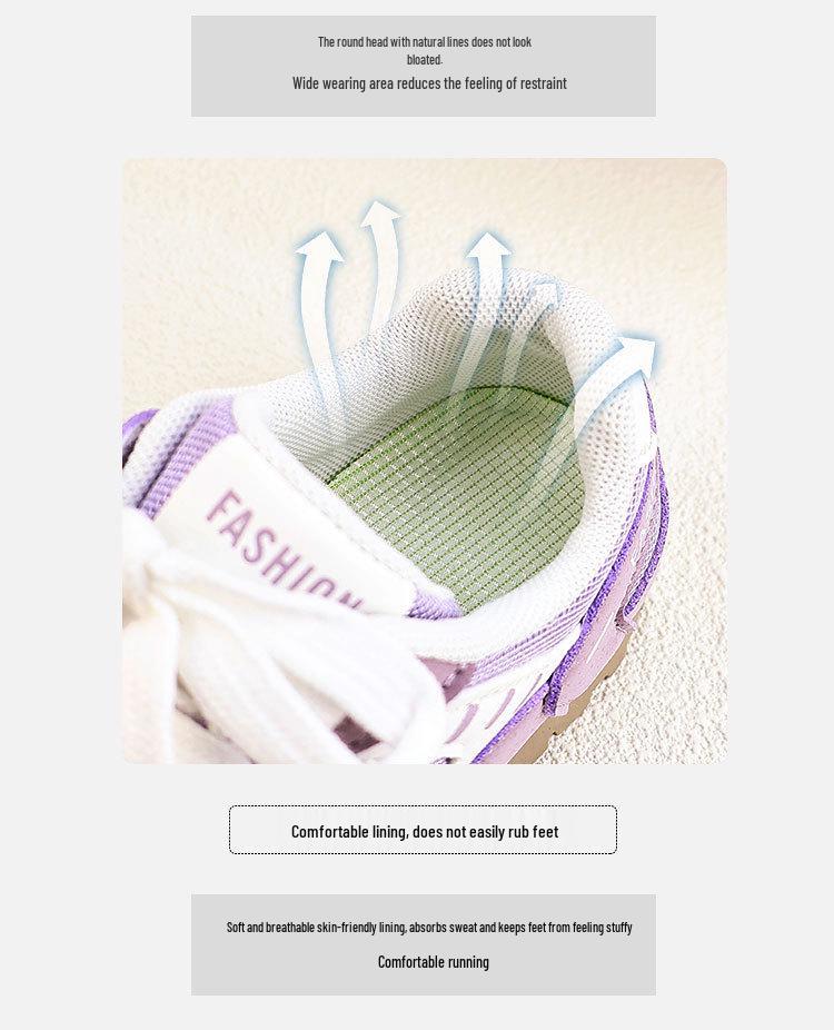 2025 Frühling Atmungsaktive Mesh-Laufschuhe für Mädchen - Weiche Sohle, Rutschfest, Ideal für das Training kleiner Mädchen