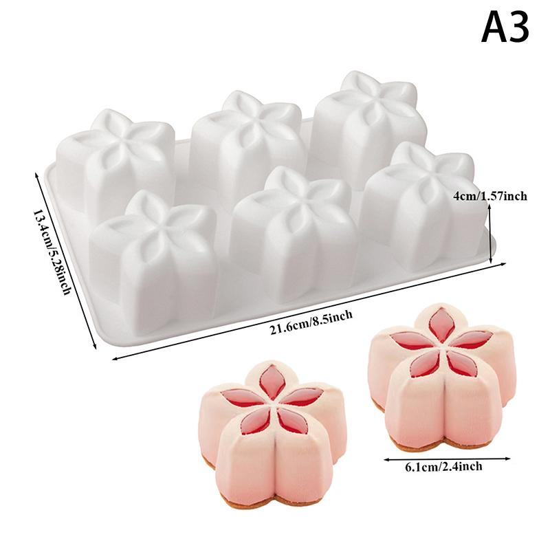 Flower-Shaped Silicone Cake Molds French Mousse Cake Molds Home Baking Tools Kitchen Styling And Baking Supplies
