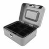 Small Locking Cash Box Portable Double Layers Safe Metal Money Box for Home and  