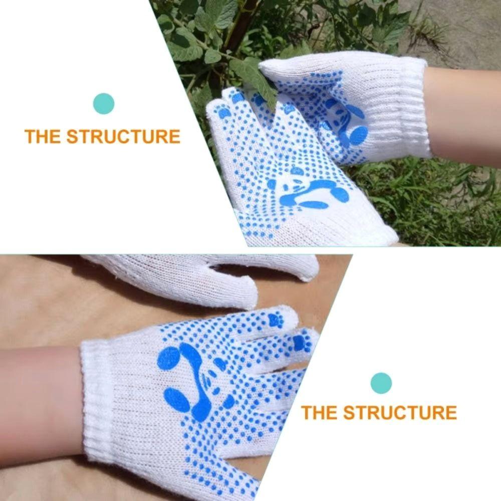 1/2/4Pairs Anti Skid Kids Gardening Gloves Hand Protection Mittens Household Cleaning