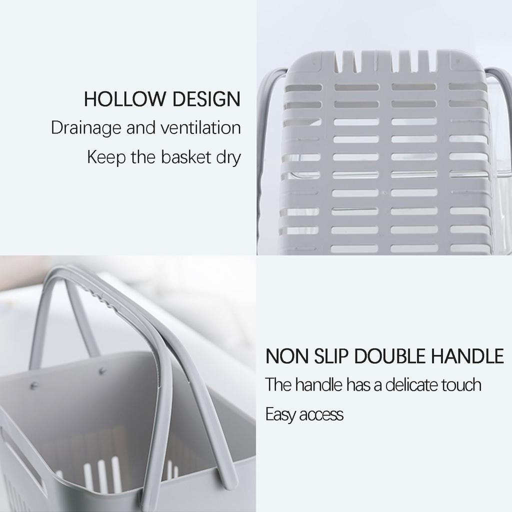 Plastic Organizer Storage Tote Heavy Duty Shower Baskets for Storage Shopping Picnic